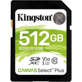 MEMORIA SD KINGSTON SDXC CANVAS SELECT 100R CL10 UHS-I V30(S...