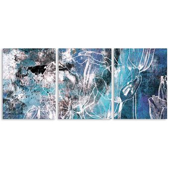 Cuadro Triptico Para Habitacion Sala Comedor Tayrona Store Pintura Abstracta 253 