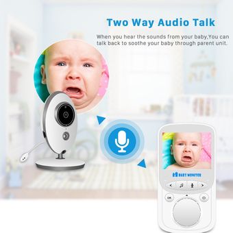 Inalámbrico LCD Audio Video Monitor de bebé Radio Nanny música intercomunicador IR 24h portátil bebé Cámara Walkie Talkie Bebé Canguro VB605 