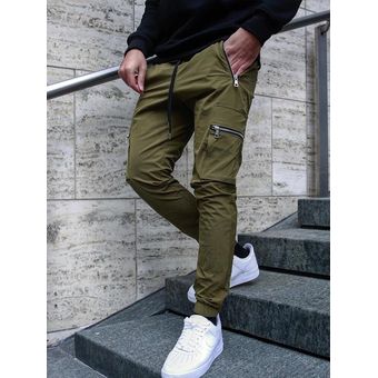 Tansozer Pantalones deportivos para hombre con bolsillos 