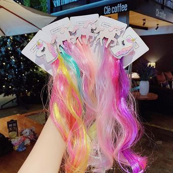 2 Piezasjuegos De Pelucas Unicornios De Horquilla De Niña 