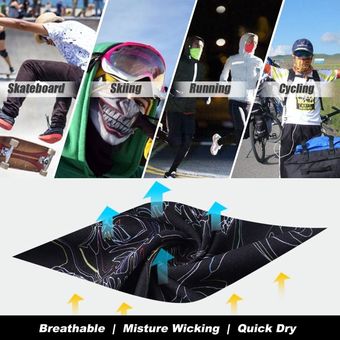 Modificación animal impreso deporte transpirable bicicleta montando cara mascarilla bufanda bufandas 