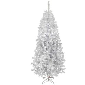 Arbol De Navidad Naviplastic Vermont Blanco Con Luz Led 220 Cm Altura