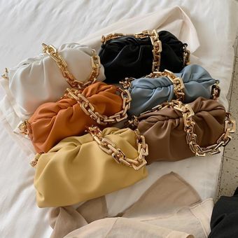 #28cmX13cmX11cm Bolsa de piel de lujo para las mujeres diseñador bolsa nube de cuero suave vagabundos bolsas de hombro de la PU Bolso bolsos 