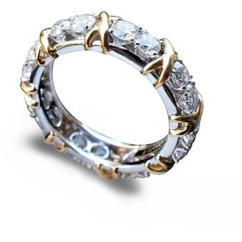 Eternal Jewelry 5a Zircon 10kt White Eye Gold Rellene El De 