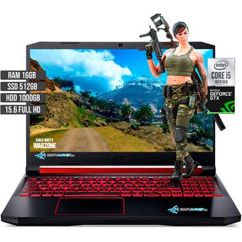 Computador Portátil Gamer Acer 15.6″ Intel Core I5 10300H Ram 8Gb Disco 256  Ssd + 1 Tb Hdd