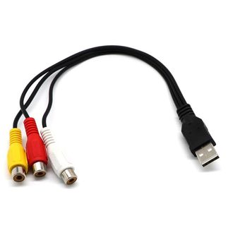 menor Adentro hidrógeno Cable USB macho A a 3 RCA AV Un adaptador / V TV por cable USB Para 3 RCA  cable de audio y vídeo | Linio México - GE598EL0XMXC2LMX