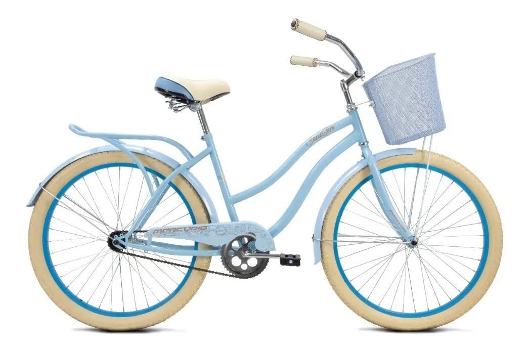 Bicicleta Cruiser Dama R26 Azul