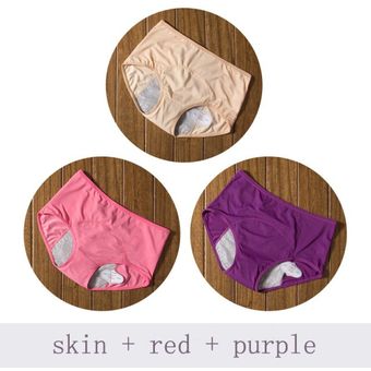 3 Piezasconjuntos De Ropa Interior Menstrual Pantalones De 