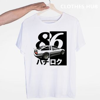 Drift Anime japonés AE86 inicial D Camiseta cuello redondo mangas cortas verano Casual moda Unisex hombres y mujeres camiseta N1160D 
