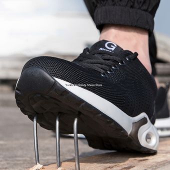 botas Yadibeiba-Zapatos de seguridad para hombre zapatillas de invierno con punta de acero de trabajo indestructibles a prueba de perforaciones envío rápido 