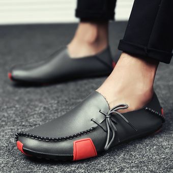 Mocasines casuales de cuero suave para hombre 