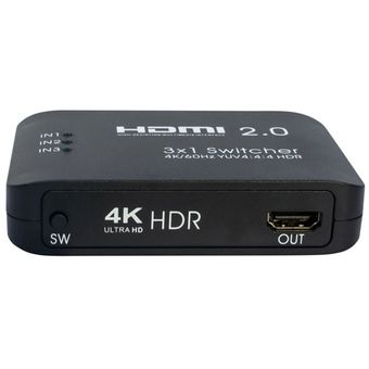 HDMI 2.0 High-Definición 3 Entrada 1 Splitter Splitter Sports admite 