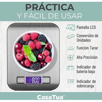 Balanza Pesa Digital Cocina Precision Medicion De 0,1g A 3kg Casatua