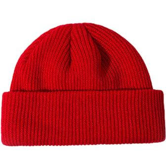 sombrero de color sólido Gorros de punto cúpula tapa de lana caliente 