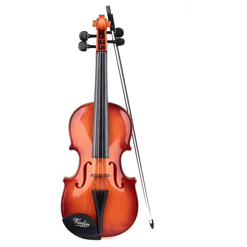 Herramienta para Principiantes de violín Juguete de Entretenimiento para niños Juguete de violín acústico para niños simulado para Light Brown Pinsofy Instrumento para niños Juguete para niños 