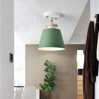 Moderno Lampara de Colgante Lámpara de Techo Metal E27 Verde 