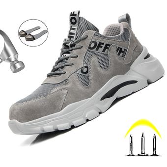 Zapatillas de trabajo ligeras para hombre zapatos de seguridad para construcción antiperforación botas cómodas 
