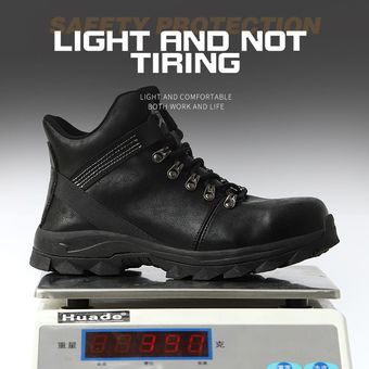 para proteger los dedos de los pies botas de trabajo ligeras y transpirables al aire libre para construcción Zapatos de seguridad con punta de acero para hombre resistentes a perforaciones 