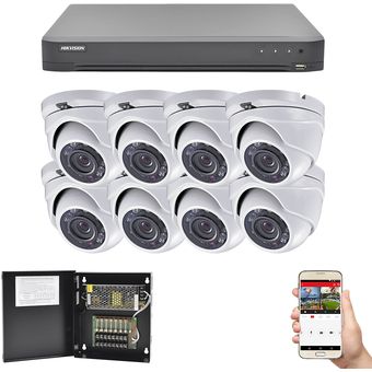 Kit Completo CCTV 8 Camaras Seguridad EPCOM KEVTX8T8EWC TurboHD 1080P - Anti Vandalismo - Gran Angular - Visión Nocturna - Exterior - Cloud P2P | Linio México - EP116EL1H10R4LMX