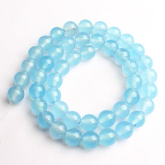 Las Joyas De Cuentas Sueltas Redondas De Calcedonia Azul Un Las Joyas De Cuentas Sueltas Redondas De Calcedonia Azul Un