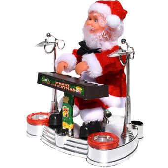 Muñeco de Papá Noel de música eléctrica para niños juguete de decoración de fiesta en casa Piano de guitarra Navidad 2022 regalo 