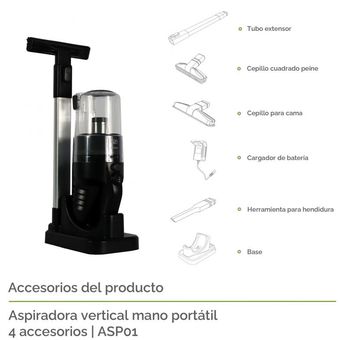 Aspiradora De Mano Portátil Sin Cable Pro Cyclone Avera Asp01-Negro