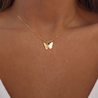Multicapa Vintage mariposa colgante collar para mujer mari ~ 