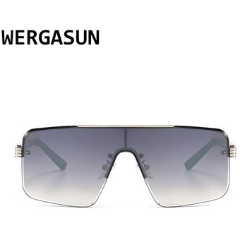 Wergasun gafas de sol cuadradas grandes sin marco,mujer 