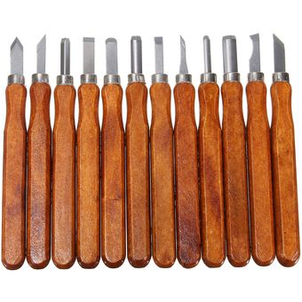 12 piezas Pro tallado herramientas de carpintería mano mader 
