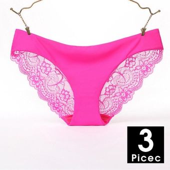 Calzoncillos De Encaje, 3 Piezaslote De Ropa Interior Sexy 