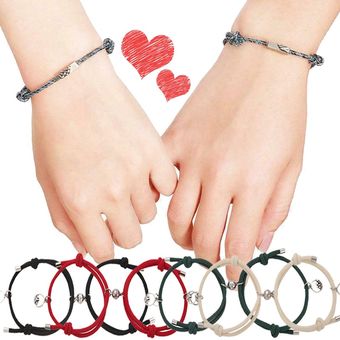 De imanes para parejas pulsera creativa con personalidad para 2 uds 