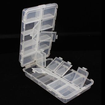 Caja plástica de 20 compartimentos para aparejos de pesca para 