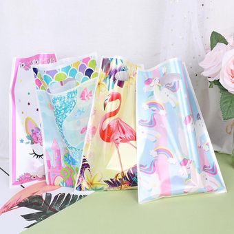Bolsas de regalo de plástico con dibujos de flamenco y unicornio arc 