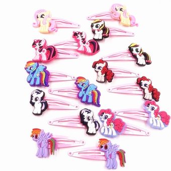 10 Uds Chicas lindas mi caballo pequeño Baoli Poni niños horquillas de flores accesorios para el cabello horquilla niños sombreros pelo Tiaras de alfileres 