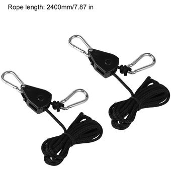 18 8-Pies Rope Ratchet YOYO Reflector ajustable de la cuerda Clip Hanger 150 Lbs 