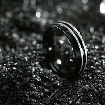 Mujer 4mm  6mm solo hombre Amor letra en anillo de titanio anillo de amantes de la moda 
