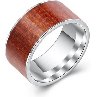Clip grueso con anillo de madera de madera 