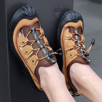 Sandalias De Senderismo Al Aire Libre Para Hombre Zapatos De Vadeo De Alta Calidad Antideslizantes Marrón 