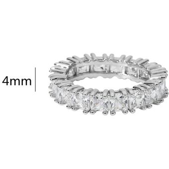 Anillo De Lujo Femenino Micropavimentación Gran Cz Promete 