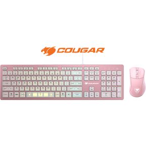 kit gamer cougar rosa teclado Vantar+ mouse SURPASSION  Alámbrico ultradelgado RGB Scissor