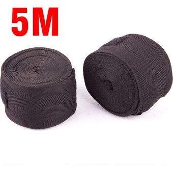 2 udsrollo de algodón de 3M5M ancho de la Caja 5cm Correa vendaje para boxeo Sanda Muay Thai Taekwondo guantes de mano secreto hombre adulto 