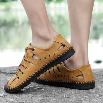 Zapatos casuales de hombre Mocasines de senderismo en piel 