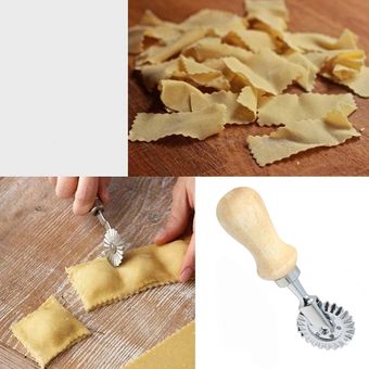 cortador de masa líder y sellos de prensa con mango de madera-para Ravioli Pasta 