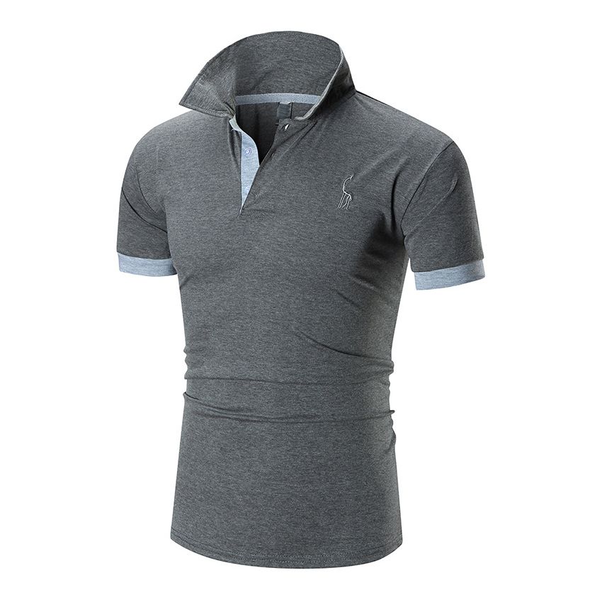 camisa polo gris oscuro