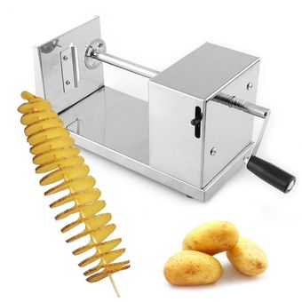 Manual máquinas patatas tornado patata espiral cortador de virutas 