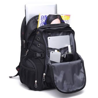 Nuevo Oxford Swiss mochila hombre carga externa USB 1517 pulgadas Laptop mujeres viaje mochila Vintage mochila WT #Camouflage gray-17 pulgadas 