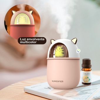 Humidificador Difusor Aromas LED Kawaii Ambientador Aromaterapia