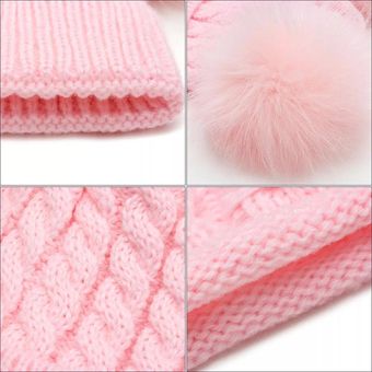 Conjunto de bufanda y sombrero para bebé,invierno,liso,cál 