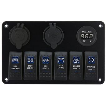 Panel de conmutación del interruptor de la nave a prueba de agua del panel de interruptores con la luz indicadora 